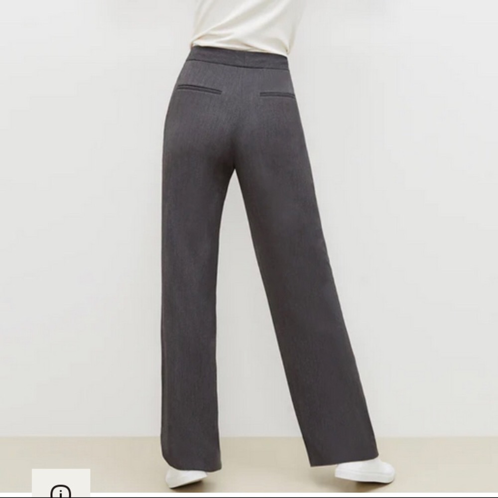 M.M. LaFleur Tinsley 2.0 Light Twill Charcoal Wide-Leg Pant Size 2